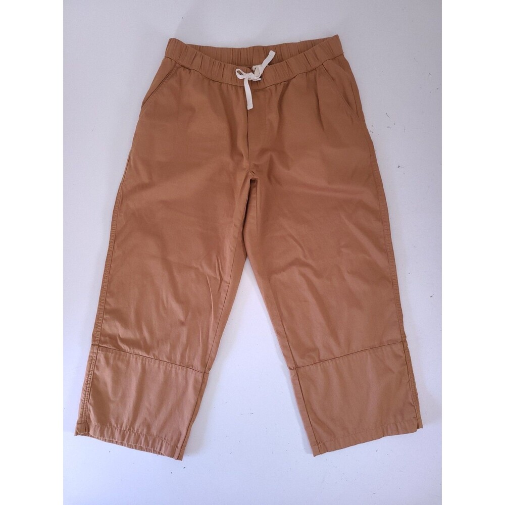 Pact Daily Twill Pants Crop Size L Camel Pockets